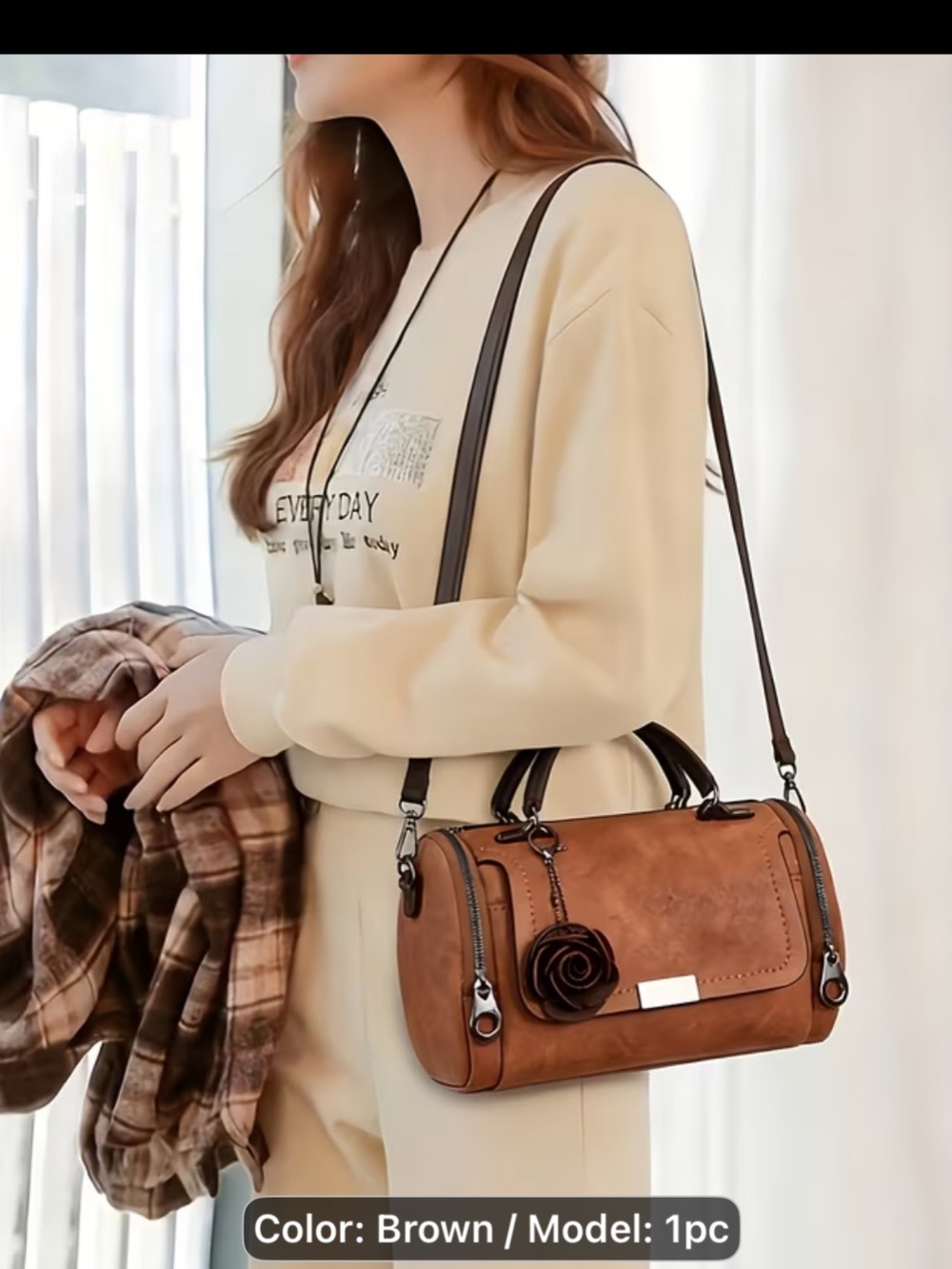 Brown Women’s Satchel Handbag - Stylish Everyday Carry